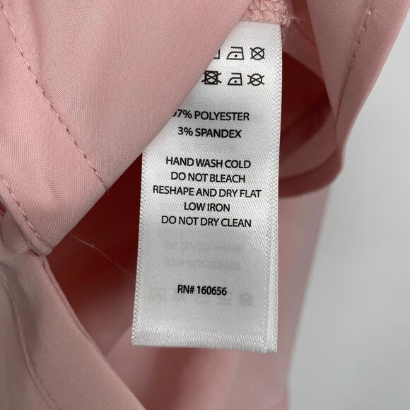 Joie Blouse Women’s Large Pink Blush Secretary Bow Feminine Silky Romantic - Picture 6 of 10